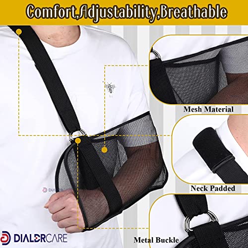 Image of DIALDRCARE Arm Sling for Women, Men, Teenagers, Adjustable Shoulder Sling Strap for Wrist, Elbow, Shoulder Injury (ARM HOLDER 3)