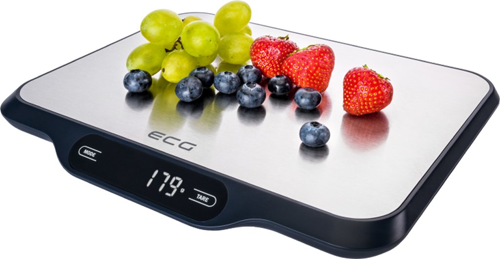 ECG KV 215 S - Bilancia da cucina in acciaio INOX e plastica, colore: Argento