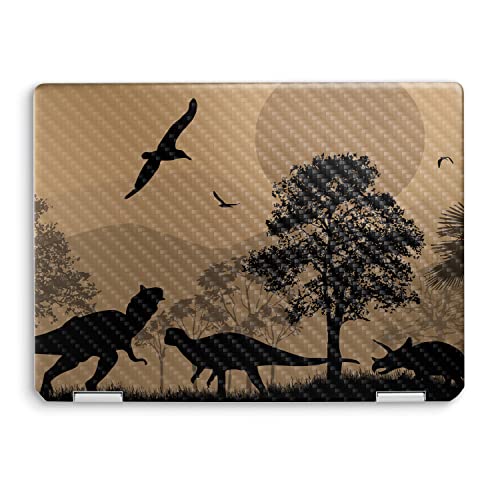 Image of MightySkins Carbon Fiber Skin Compatible with HP Spectre x360 14 inch (2022) Full Wrap Kit - Mass Extinction | Protective, Durable Textured Carbon Fiber Finish | Easy to Apply | Made in The USA