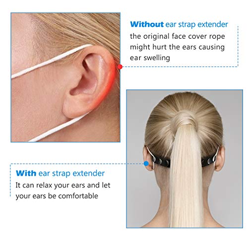 50 packs adjustable mask strap saver extenders mask strap extender holdercomfortable mask extension hook band clipmask extendersmask strap savers for avoiding ear paining
