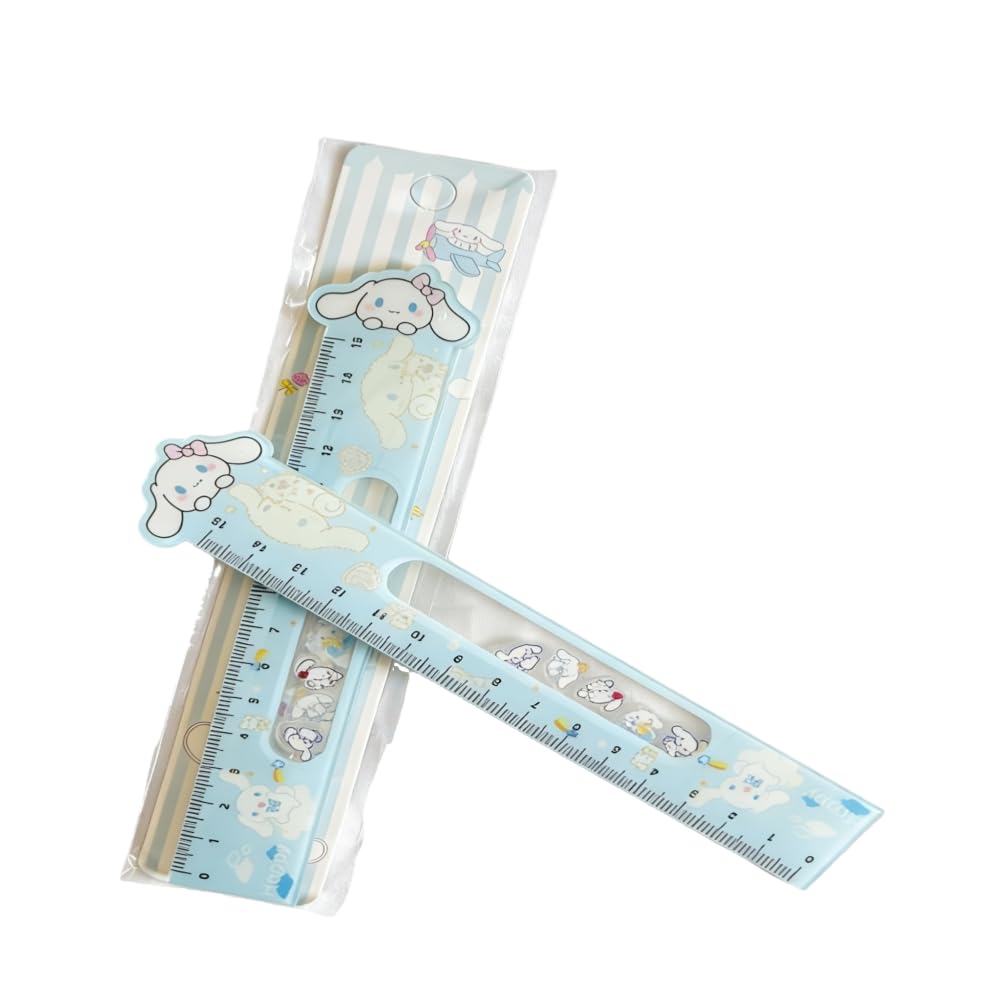 Omeiu Cinnia Store 15Cm Cute Capybara Straighter Ruler, Plastic Clear Capybara Straighter Ruler, Plastic Measuring Tool Kawaii Portable Stationery School Supplies Stationery Transparent (Cinnia)