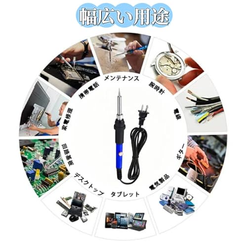 Mebore ハンダゴテ 15点セット はんだごてセット 精密半田ごて 電気ハンダゴテ 60W/110V 温度調節可能(200~450℃) Mebore-1 の商品画像 8