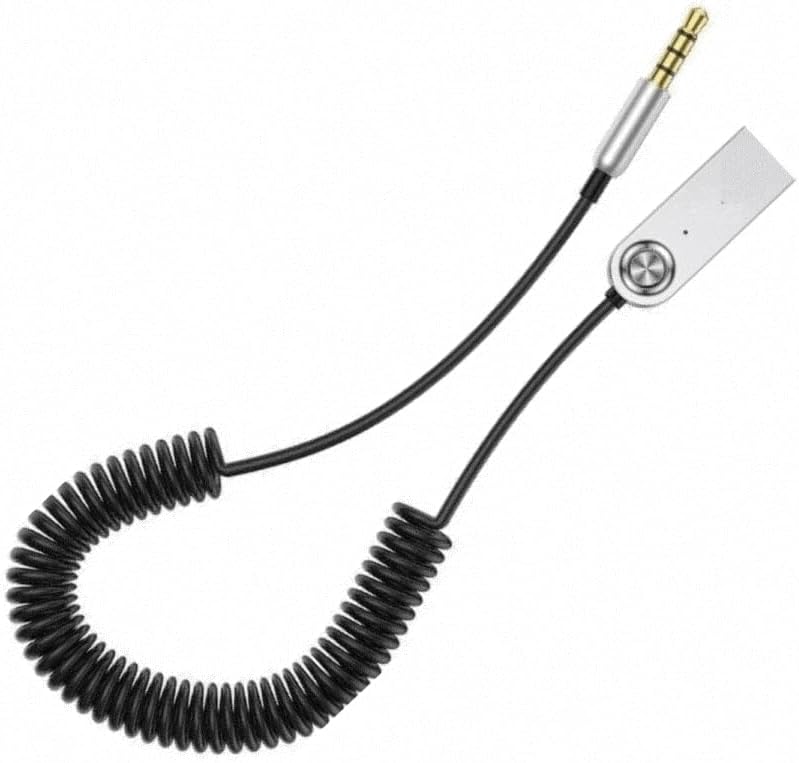 Bluetooth Aux Adapter, Wireless USB to 3.5mm Jack Adapter with Built-in Microphone for Handsfree Audio in Car and Home, PC, TV