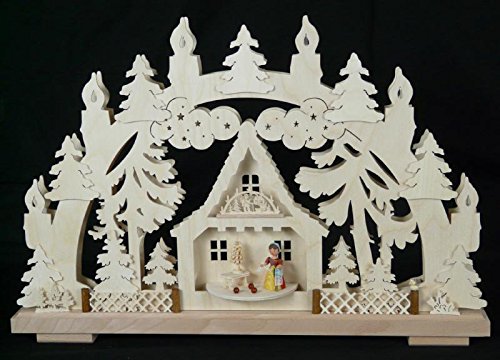 Voûte électrique Noël arche lumineuse bois décorative pour maison 50x31cm