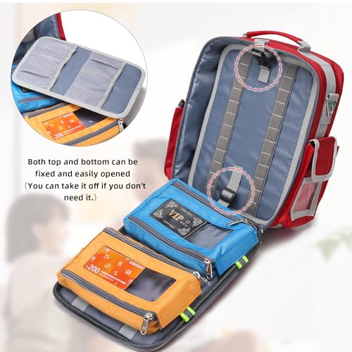 Image of First Aid Bag Empty Medical Bag First Responder Bag with Detachable Emt Bag Medical Bag for Home Nursing Student Therapist