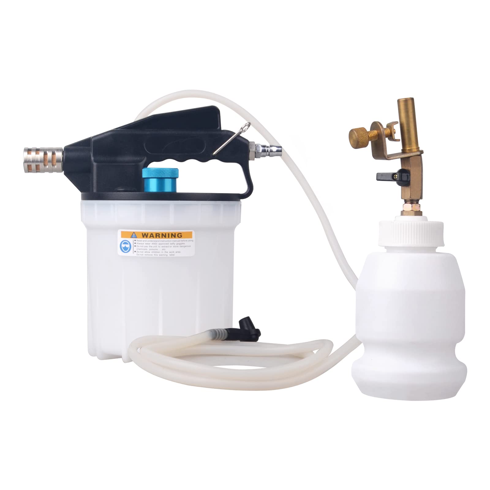 Pneumatic Brake Bleeding Kit, 2L Vacuum Brake Bleeder Kit with 1L Filler Bottle Suitable for Most Standard and ABS Brake Systems for Cars, Trucks, Motorcycles