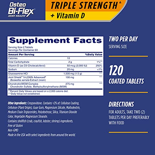 Osteo Bi-Flex AUS-358 Triple Strength With Vitamin D Glucosamine Chondroitin Joint Health Supplement thumb #1