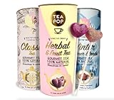 TEA-POP Verschiedene Tee-am-Stick, eine köstliche Kombination aus Kräuter- und Früchtetees | 100 % natürlicher Tee aus Pflanzen und mit Antioxidantien | Löst sich vollständig in heißem Wasser auf