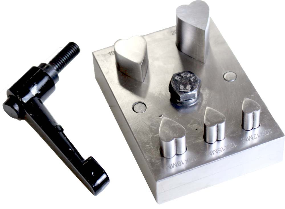 BENCH WIZARD 5 Pc Heart Shape Disc Cutter | Hardened Steel | Sizes: 10x12mm to 20x25mm | User-friendly Design | Perfect for Craft & Jewelry Making