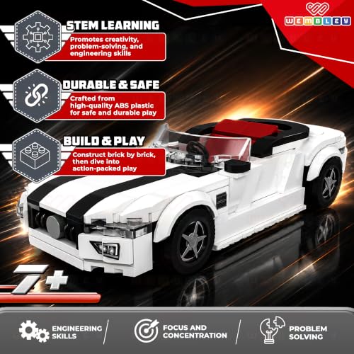 Image of Wembley Race Mechanic Series - 238 PCS | Pull Back Sports Car Building Blocks for Kids | STEM Construction Toy with Race-Inspired Cockpit | ABS Plastic Building Kit for Boys & Girls Age 3+ Years