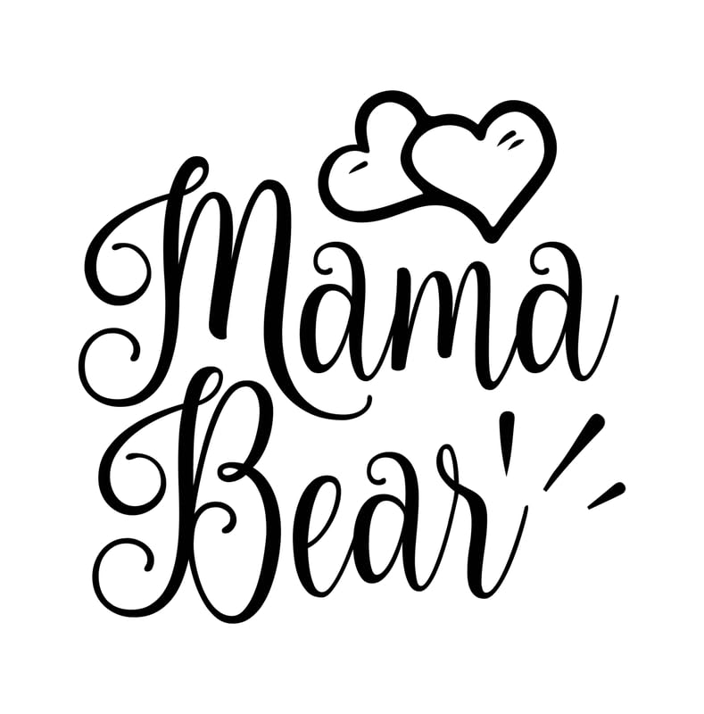 Poster A2 sur toile Mama Bear 01 décor mural de citations inspirantes