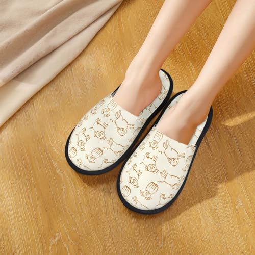 Funny Pigs Print House Slippers For Women And Men,Soft Slippers With Memory Foam,Non-Slip Indoor Home Shoes4