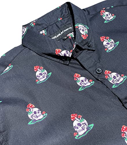 Image of Molokai Surf Button Down Slim Fit Hawaiian Short Sleeve Shirts