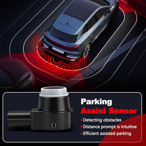 Image of Parking Assist Sensor Compatible with Chevy Avalanche Silverado Suburban,GMC Sierra Yukon,Buick Lucerne Enclave 25961317 25962147,1PCS Reverse Rear Bumper Parking Sensors
