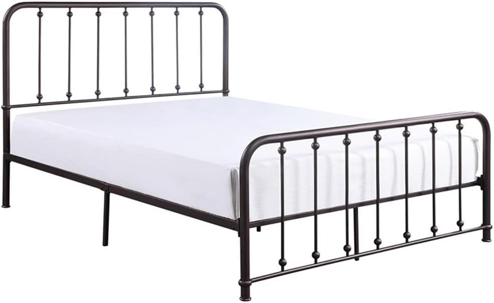 Lexicon Larkspur Eastern King Metal Platform Bed in Dark Bronze