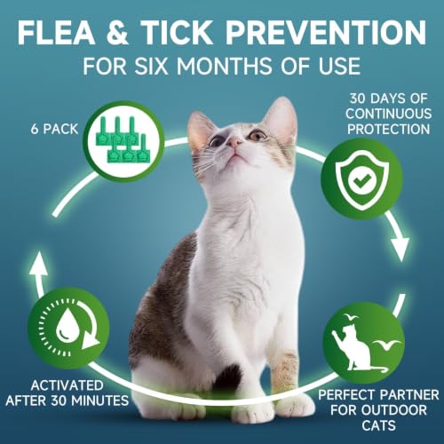 VICSOM Cat Flea Treatment, Flea and Tick Prevention for Cats, 6 Doses | Topical Flea Control Drops With 6-Month Protection Total, Waterproof After 24 Hours, For Cats And Kittens Over 8 Weeks - Image 5