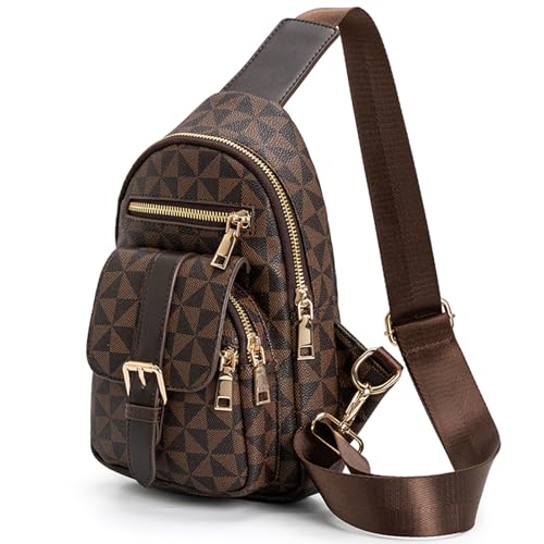 Image of Crossbody Sling Bag for Women & Men | Trendy Checkered, Fanny Pack, Waist Bag, Travel, Festival & Daily Commute