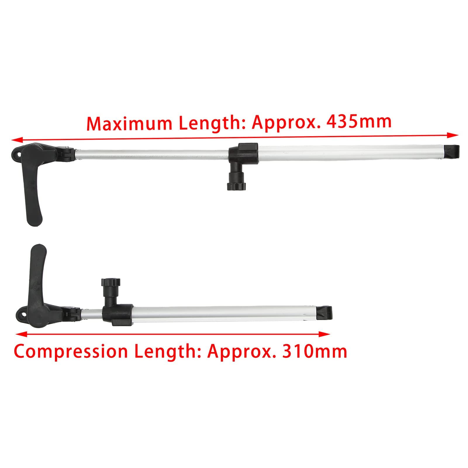 2 uds. Varilla de Soporte para Ventana de Caravana, 310-435mm Telescópica de Aleación de Aluminio, Abridor de Ventana de Caravana/barra de Cierre, Soportes de Ventana de Remolque para Caravana,