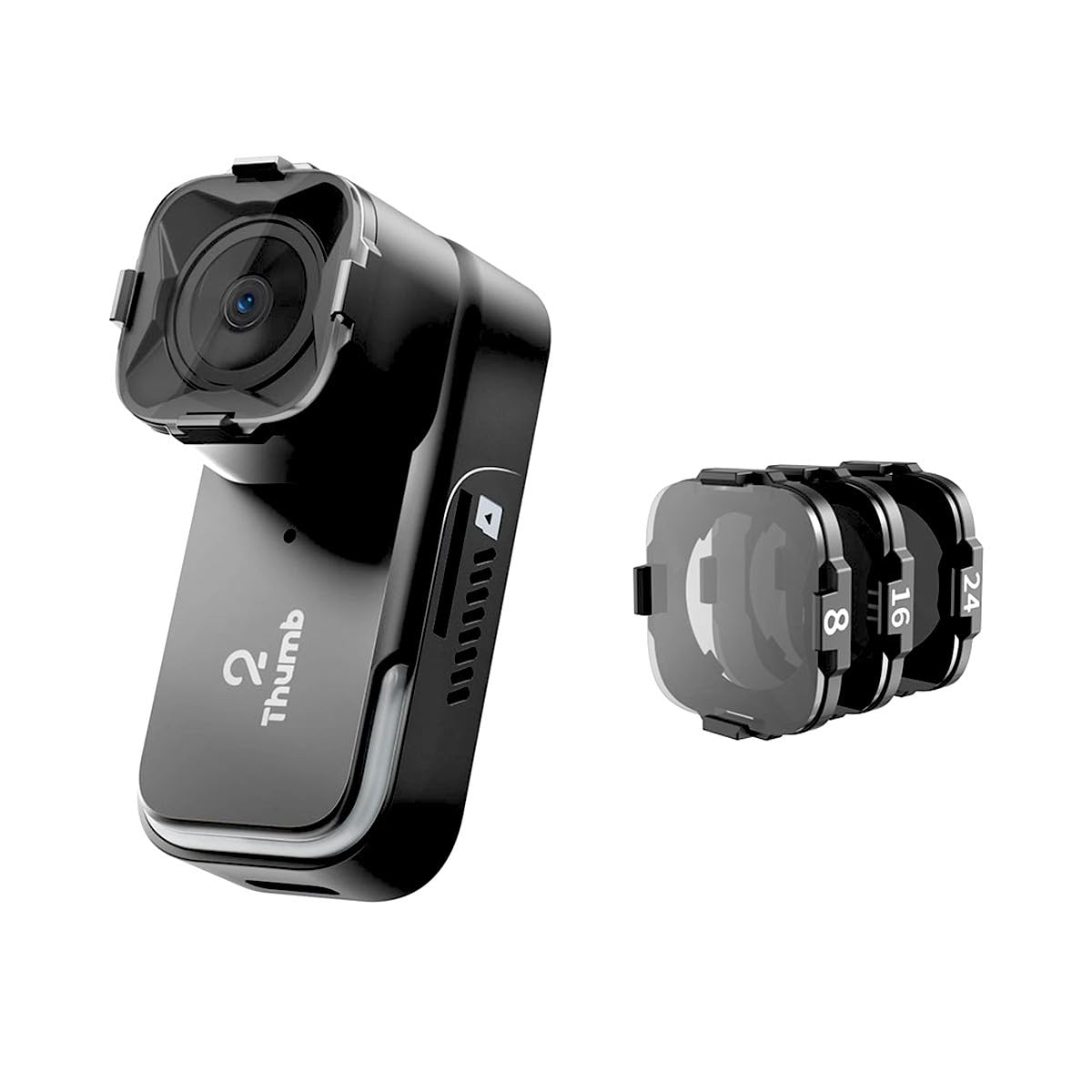 RunCam Thumb Pro 2 FPV Mini Action Camera 4K 16g 150° FOV Remote-Control Recording with Gyroflow Stabilization for FPV Drone with ND Filter Set and 128GB Micro SD Card