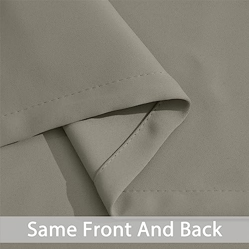Yakamok Premium Room Darkening Thermal Insulated Curtains for Bedroom/Living Room - Classic Grommet Top (2 Panels, Taupe, 62 Inch by 84 Inch)