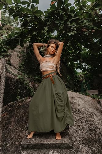 Women's Maxi Boho Skirt with Pockets Bohemian Organic Cotton Hippie Gypsy2