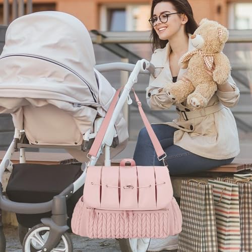 Mochila de pañales de gran capacidad con cambiador impermeable 2