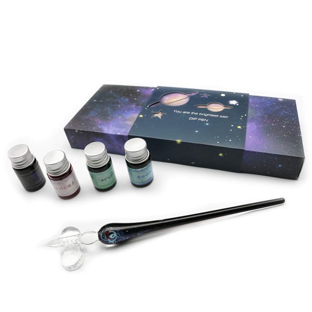 The Constellation Series - Libra Glass Dip Pen (Pen with 4 Inks Set)