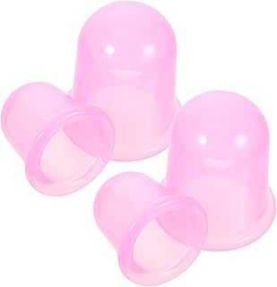 FRCOLOR 4 Pçs Copo Massageador De Silicone Ventosa Relaxante Copo Massageador Conveniente Conjunto De Sílica Gel Rosa Conjunto De Absorção De Umidade Doméstico Massageador Anticelulite
