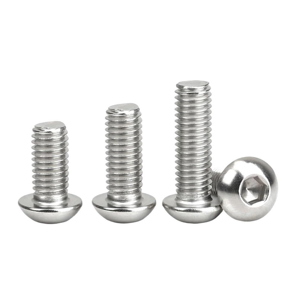 5/10PCS M8 M10 304 Stal nierdzewna Okrągła Łeb Śruba sześciokątna Gniazdo Grzybek Śruby imbusowe DIN7380(80mm,M8 (10pcs))