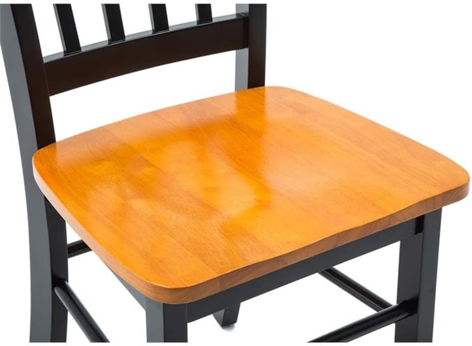 Boraam Shaker Chair, Black/Oak, Set of 2