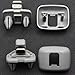 Femory 2PCS Audi Inner Sun Visor Clips, Upgraded Car Interior Sunscreen Holder Hook - Compatible with Audi Q5 Q3 A1 A3 A4 A5 S3 S4 S5 TT, OEM: 8U0857562A (Gray)