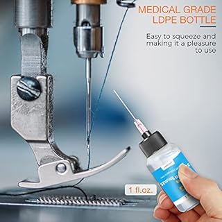1oz Fine Light Sewing Machine Oil and Cleaning Kit, Includes Needle Tip Applicator & Dual-Ended Brush, Home & Industrial Mineral Sewing Machine Oil and Lubricant for Textile Machinery, by OAIEGSD