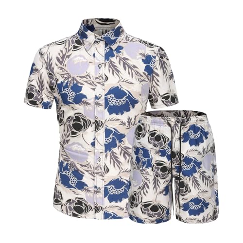 Ensemble homme chic sans repassage avec chemise manches courtes et short léger