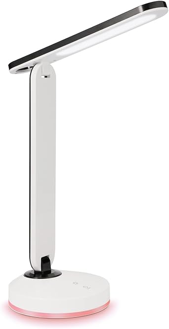 Amazon Co Jp Nikatto デスクライト Led 電気スタンド 卓上スタンド テーブルランプ タッチセンサー 三段階調光 カラフルライト付き Usb充電式 コードレス Acアダプター付属 ホーム キッチン