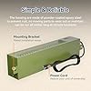 AEGONAN Utility Heater with Built-In Thermostat, 600W Electric Pump House Heater 120V, HPA600 Multifunction Convection Heater, Freeze Protection in Pump Houses, Utility Rooms, etc, Army Green
