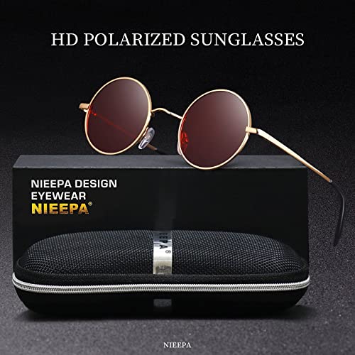 Image of Vintage Small Round Polarized Hippie Sunglasses for Men Women Circle Sun Glasses NP1002