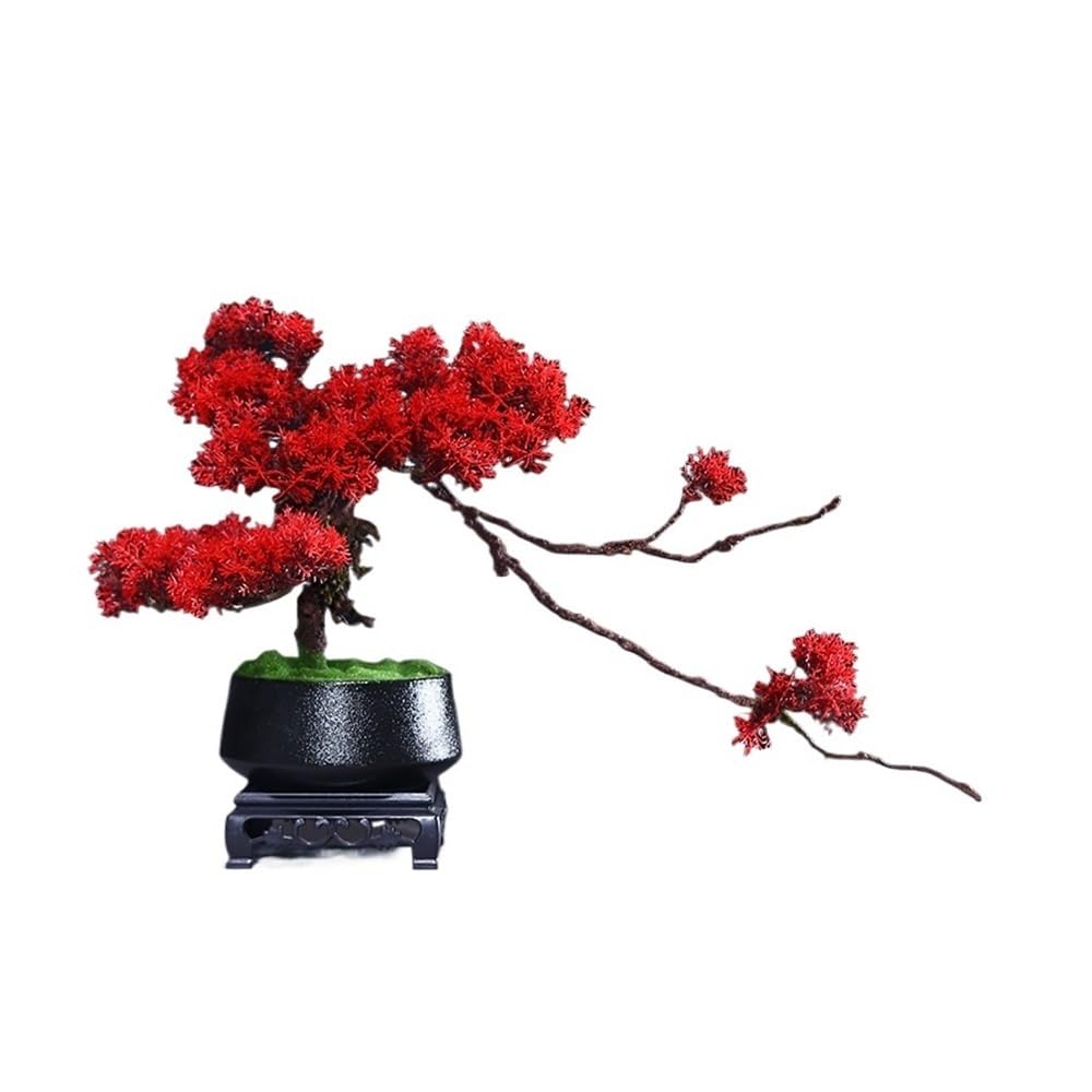 WOTZOV Artificial Plants, Fake Bonsai Tree - Zen Pine Simulation Plant Decor For Home Table,Home Decor