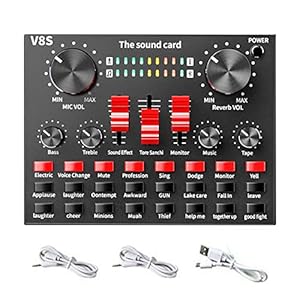 FLOX Bluetooth Mini Sound Card Mixer voor Live Streaming, Voice Changer Sound Card met Effecten, Audio Mixer voor…