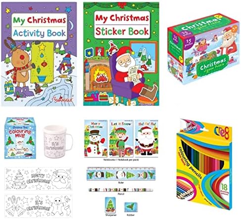 Anilas Complete Christmas Activity Books- My Christmas Colouring Book. (Perfect for Ages 3-8)