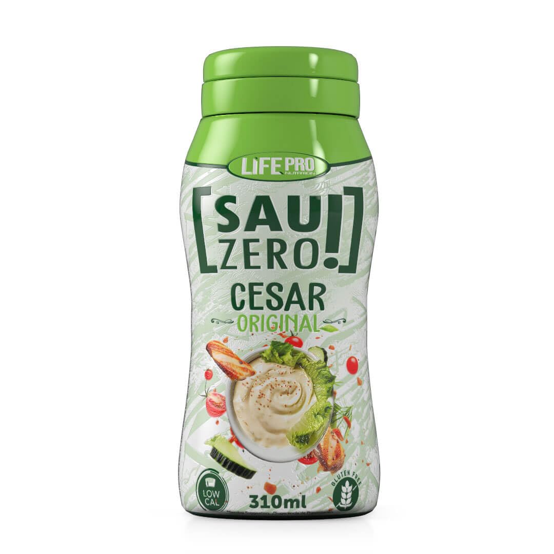 Sauzero Zero Calories Cesar 310ml | Salsa baja en calorías y sin azúcares añadidos | Aderezo para ensaladas y recetas