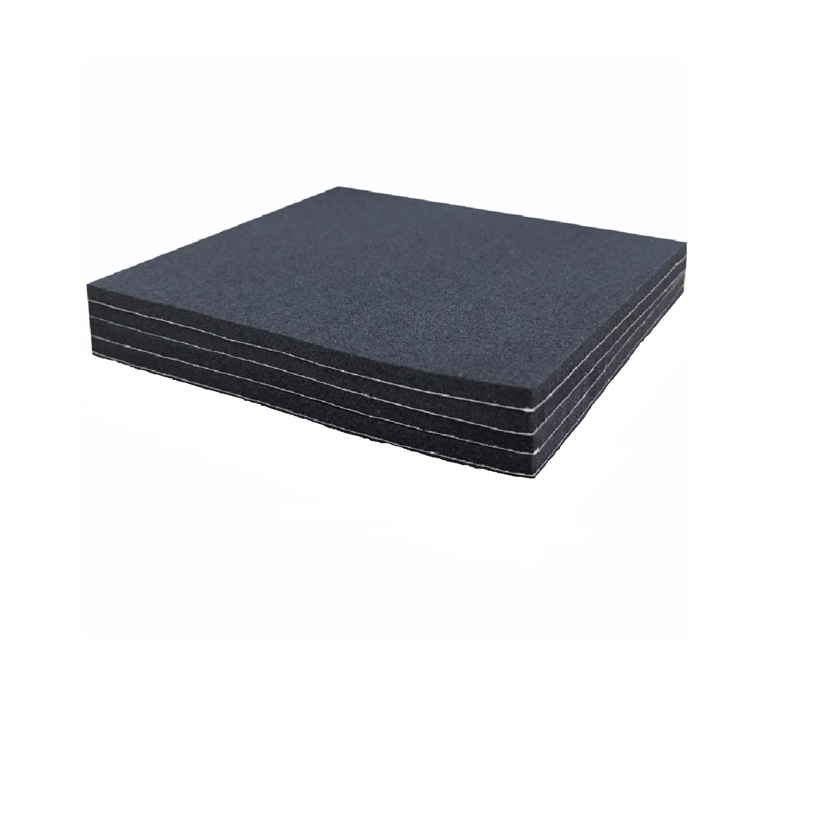 Rubber Adhesive Pads, 4 Pcs Closed Cell Foam Sheet Neoprene High Density Foam Anti Vibration Pads for Furniture Cars Speakers Black (6" x 6" x 1/8", 4