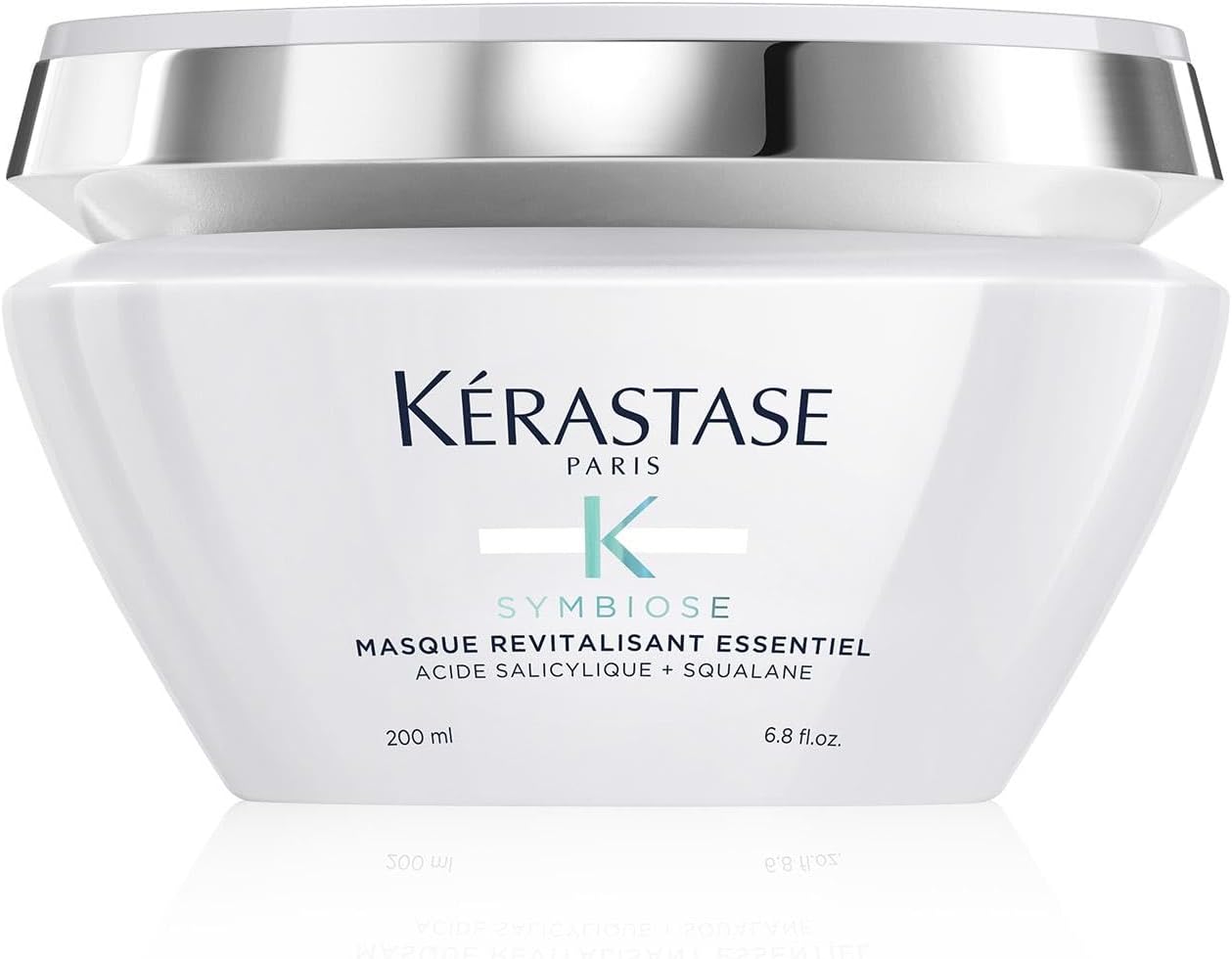 Kérastase Symbiose, Masque Revitalisant Essentiel, Revitaliserend en Voedend Haarmasker, Voor Dik Haar met Neiging tot Roos, Anti-roos, 200ml