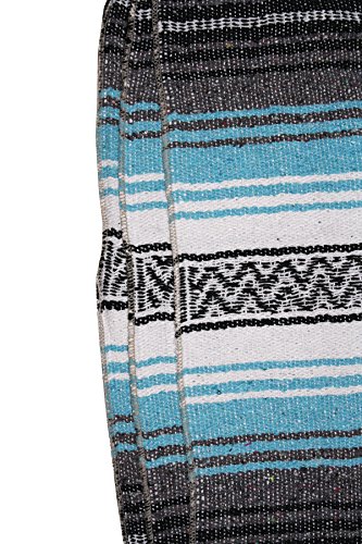 Canyon Creek Mexican Yoga Blanket (Turquoise) - Image 3