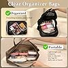 WELPIRT 4 pcs Clear Zipper Pouches,Hard Shell Zipper Case, Toiletry Bag for Travel, CLear Diaper Bag, Toiletry Pouch, Travel Organizer, Cosmetic Bag,Toy Storage Bins (M+3S) #2