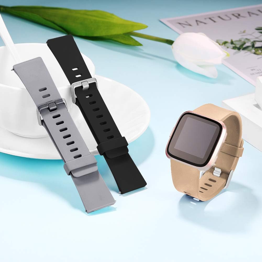 GEAK Sports Bands for Fitbit Versa/Fitbit Versa 2/Fitbit Versa Lite,Soft Waterproof Wristbands Accessories Compatible Fitbit Versa Smartwatch for Women Men,3 Pack Small Large