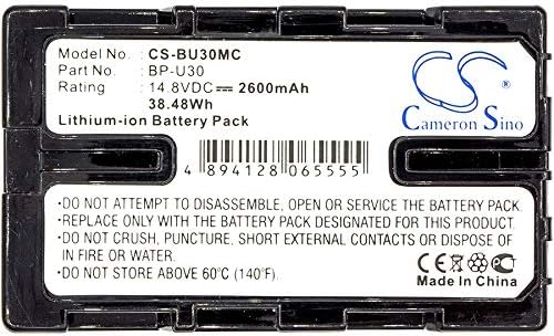 Cameron Sino Battery for Sony HD422, PMW-100, PMW-150, PMW-EX260, PMW-EX280, PMW-EX3, PMW-EX3R, PMW-F3, PMW-F3K, PMW-F3L, PXW-FS5, PXW-FS7, PXW-X180, XDCAM EX 2600mAh