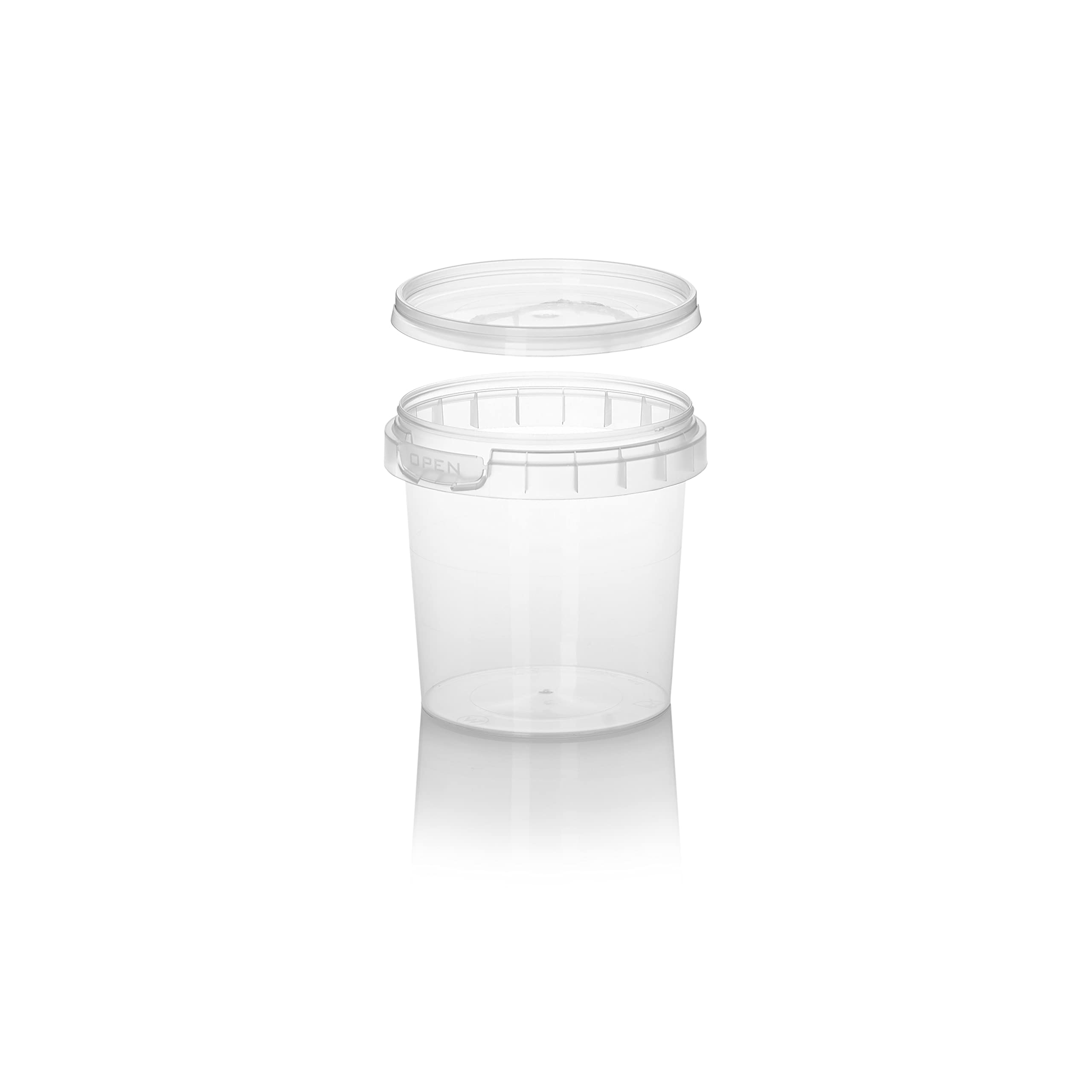 125 ml Clear Plastic Food Containers with Tamper-Evident Lids – BPA-Free Food-Grade Reusable Tubs – Microwave, Freezer & Dishwasher Safe – Portion Pots & Storage (Pack of 20)