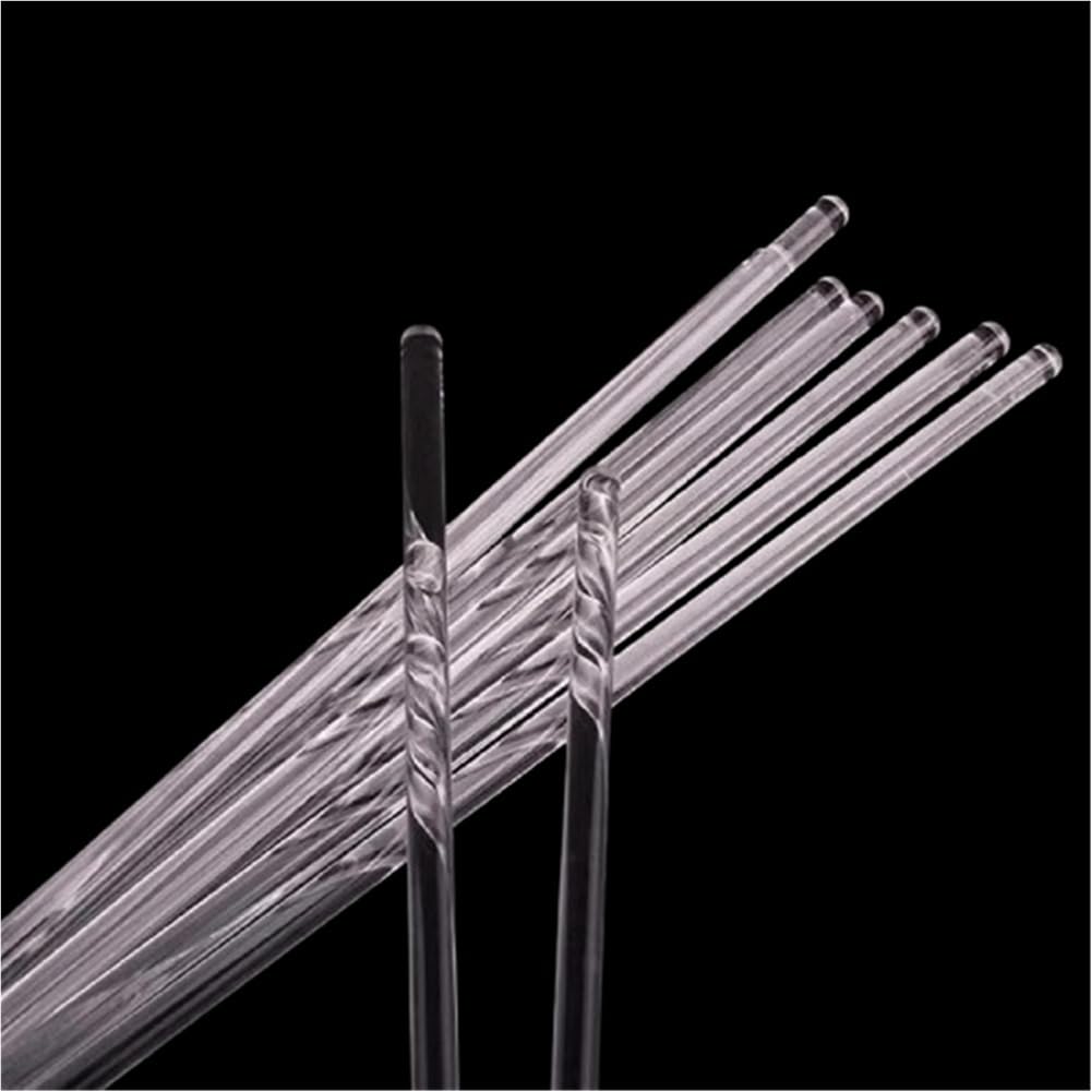 Bastoncini di agitazione in vetro da 10 pezzi, bacchette di agitazione in vetro borosilicato da laboratorio, agitatore agitatore da 5/7/8/10 mm di diametro 300/350/400 mm di lunghezza(12x150mm)
