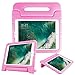 Fintie Case for Apple iPad 9.7 Inch 2018 (6th Gen) / iPad 9.7" 2017 (5th Gen) / iPad Air 2 / iPad Air - Kiddie Series Light Weight Shock Proof Convertible Handle Stand Cover Kids Friendly - Pink