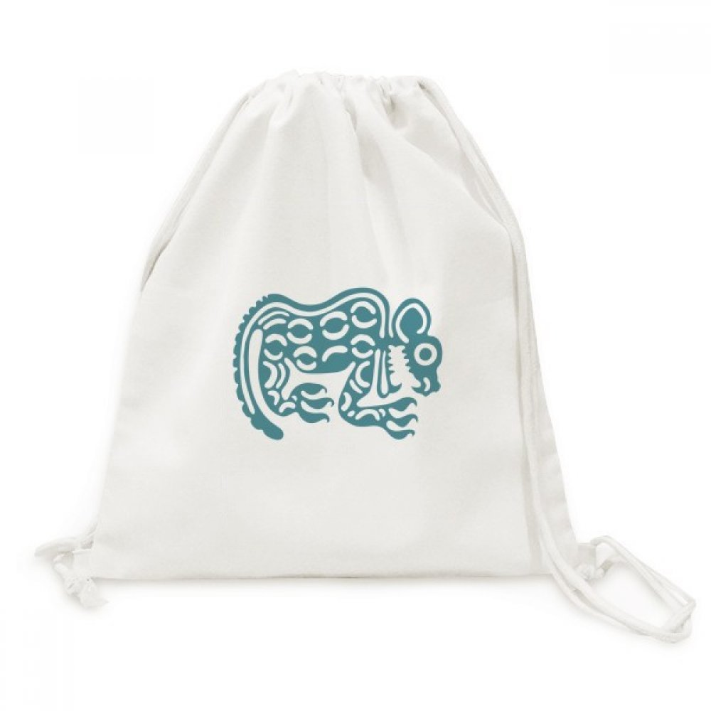 Sac cordon Mexique imprimé animaux de civilisation
